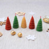 Восковые свечи "Ёлочки", новогодние, 5шт в упаковке