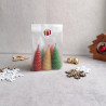 Восковые свечи "Ёлочки", новогодние, 5шт в упаковке